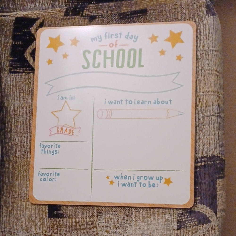 4/$40 First/Last Day of School Dry Erase Board - Double Sided